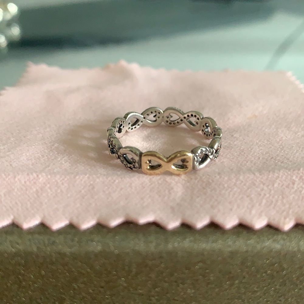 Pandora Two-Tone Infinity Cz Ring 58 (8.5)
